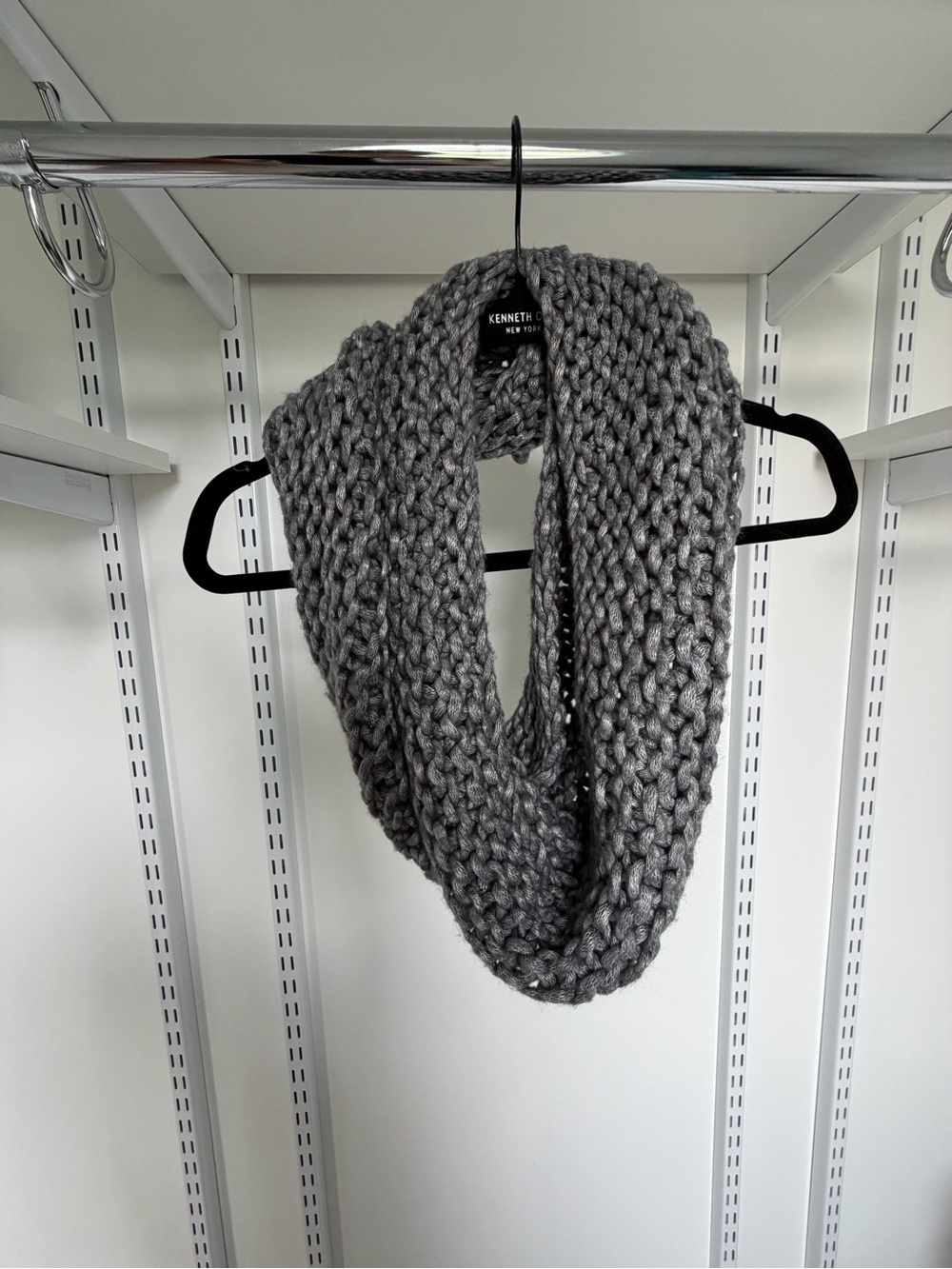 The Limited Gray Chunky Knit Infinity Scarf